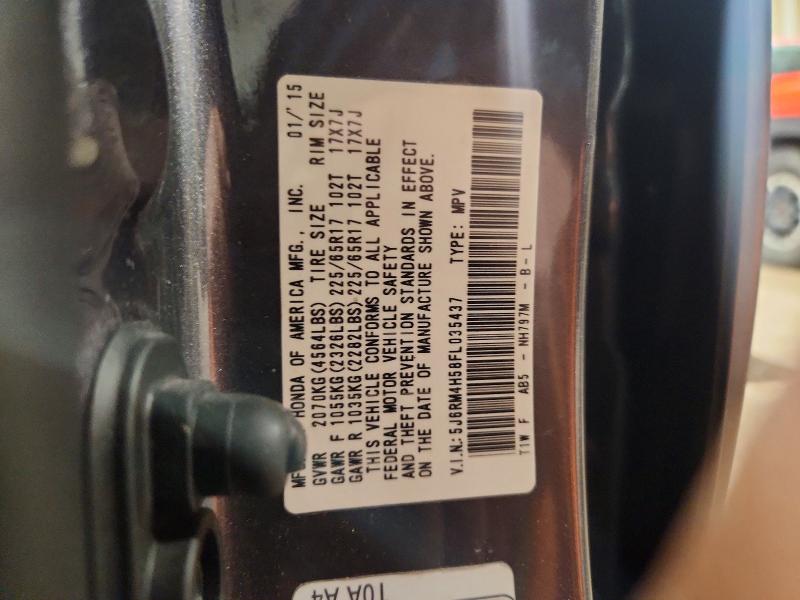 Aukcja sprzedaży 2015 Honda Cr-v, vin: 5J6RM4H58FL035437, numer aukcji: 50622036