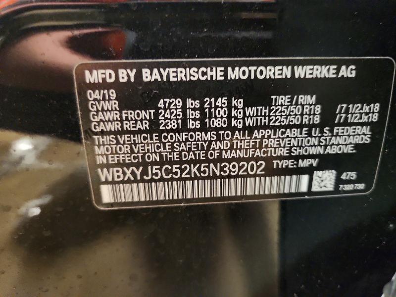 Продажа на аукционе авто 2019 Bmw X2, vin: WBXYJ5C52K5N39202, номер лота: 49957916