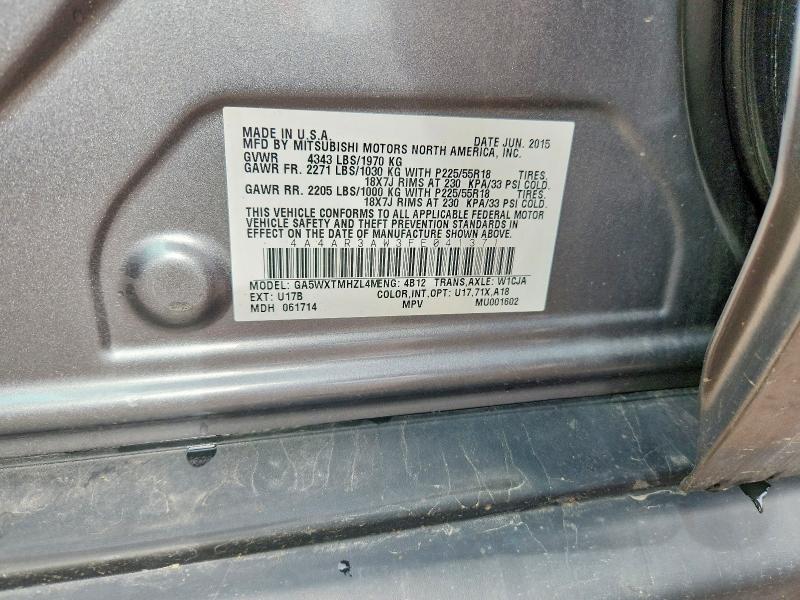 Продаж на аукціоні авто 2015 Mitsubishi Outlander Sport, vin: 4A4AR3AW3FE041371, номер лоту: 51516846