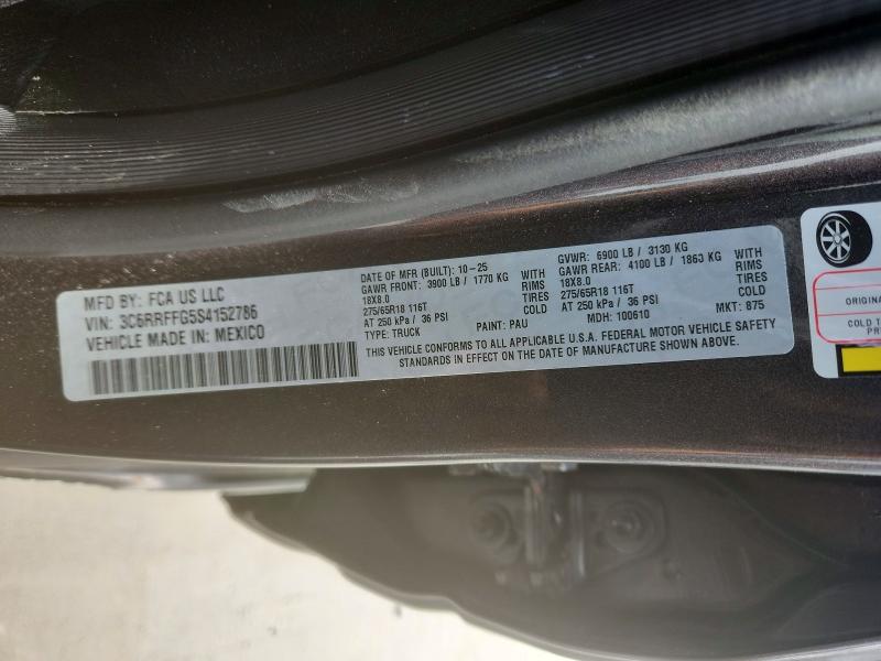Aukcja sprzedaży 2025 Ram 1500, vin: 3C6RRFFG5S4152786, numer aukcji: 50451396