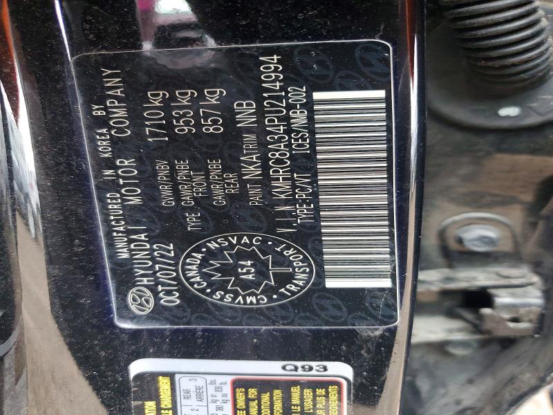 Продаж на аукціоні авто 2023 Hyundai Venue, vin: KMHRC8A34PU214994, номер лоту: 49480626