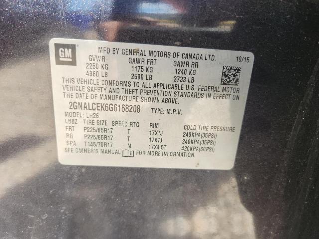 Продажа на аукционе авто 2016 Chevrolet Equinox, vin: 2GNALCEK6G6168208, номер лота: 51312916
