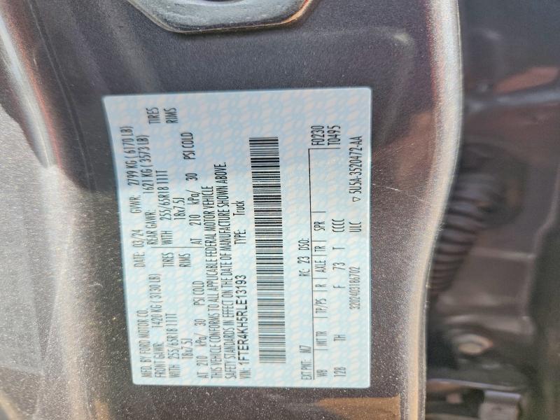 50781546 :رقم المزاد ، 1FTER4KH5RLE13193 vin ، 2024 Ford Ranger مزاد بيع