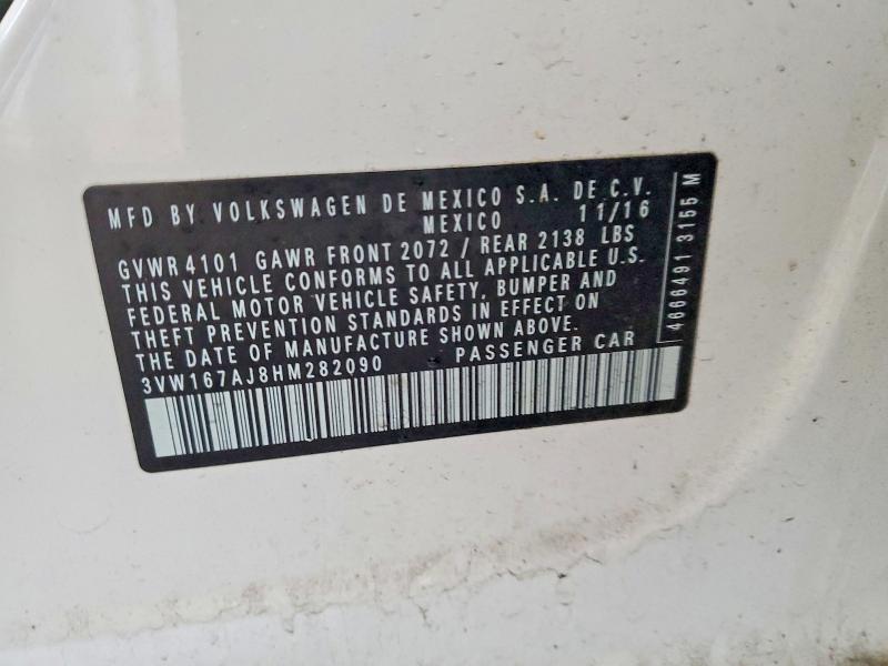 Aukcja sprzedaży 2017 Volkswagen Jetta, vin: 3VW167AJ8HM282090, numer aukcji: 48611316