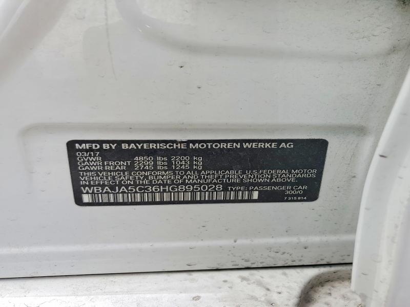 48868946 :رقم المزاد ، WBAJA5C36HG895028 vin ، 2017 Bmw 530 مزاد بيع