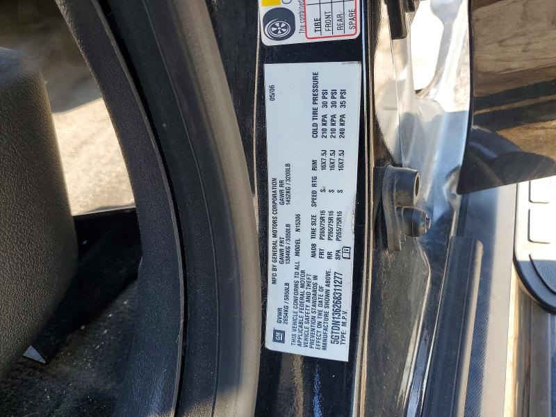 48961466 :رقم المزاد ، 5GTDN136268311277 vin ، 2006 Hummer H3 مزاد بيع