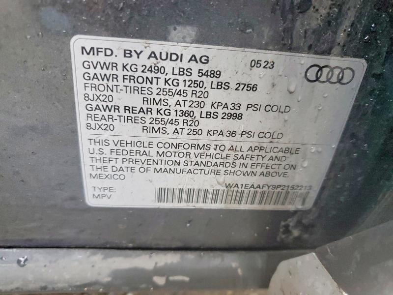 Продаж на аукціоні авто 2023 Audi Q5, vin: WA1EAAFY9P2152213, номер лоту: 47376026