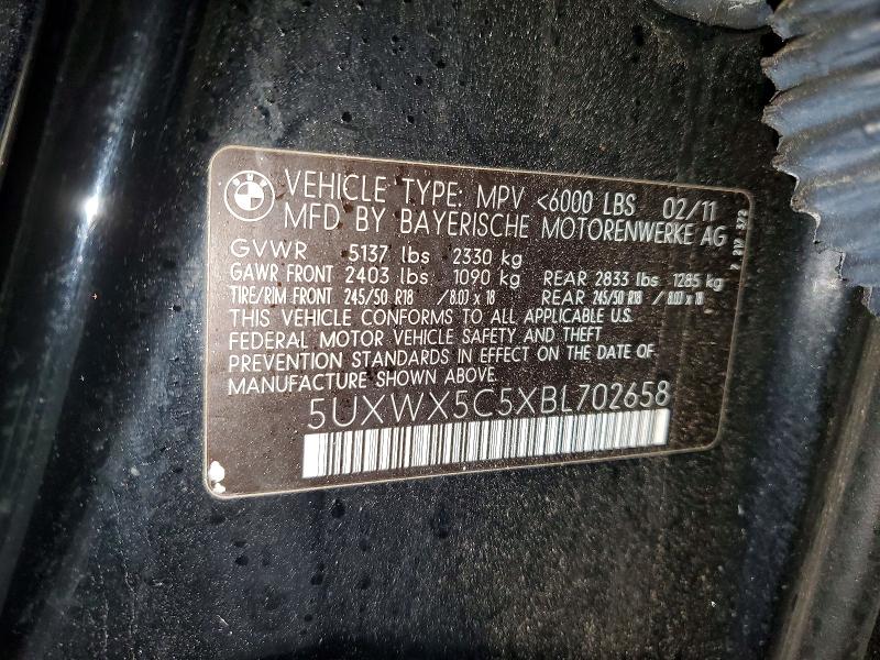 Aukcja sprzedaży 2011 Bmw X3, vin: 5UXWX5C5XBL702658, numer aukcji: 49236616