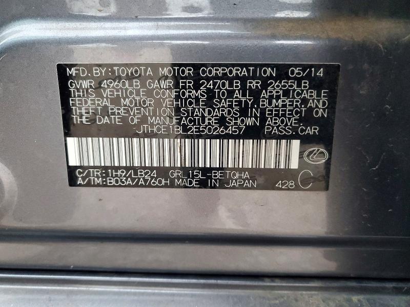 Aukcja sprzedaży 2014 Lexus Gs, vin: JTHCE1BL2E5026457, numer aukcji: 49443446