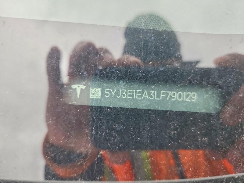 48285926 :رقم المزاد ، 5YJ3E1EA3LF790129 vin ، 2020 Tesla Model 3 مزاد بيع