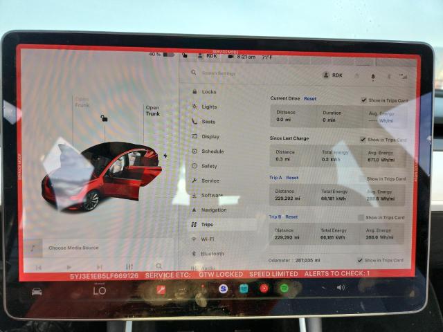 2020 Tesla Model 3 მანქანა იყიდება აუქციონზე, vin: 5YJ3E1EB5LF669126, აუქციონის ნომერი: 48909386