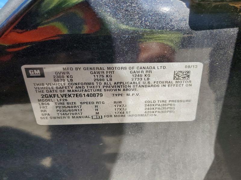 Aukcja sprzedaży 2014 Gmc Terrain, vin: 2GKFLVEK7E6140879, numer aukcji: 49667856