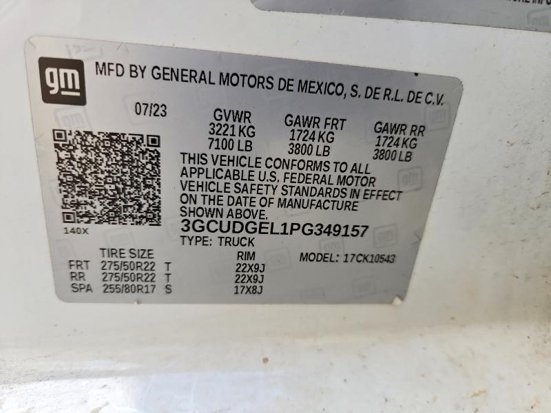 Aukcja sprzedaży 2023 Chevrolet Silverado, vin: 3GCUDGEL1PG349157, numer aukcji: 50250236