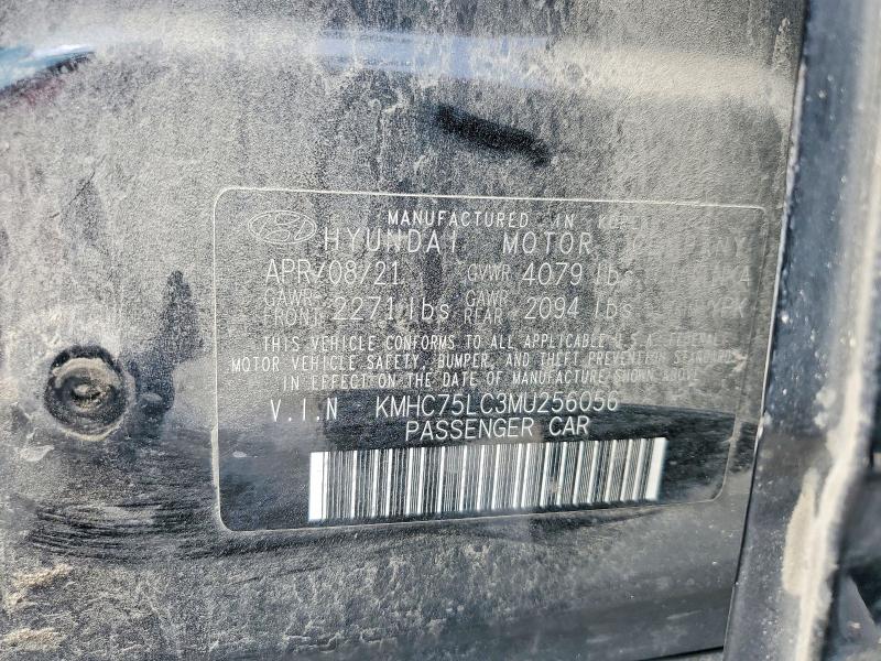 51593166 :رقم المزاد ، KMHC75LC3MU256056 vin ، 2021 Hyundai Ioniq مزاد بيع
