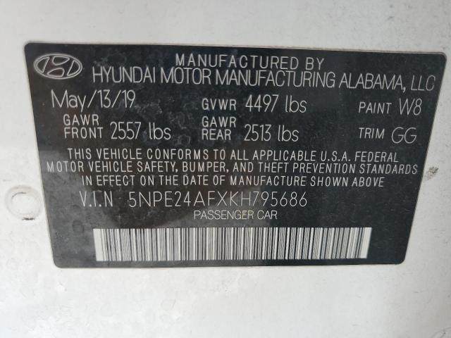 Aukcja sprzedaży 2019 Hyundai Sonata, vin: 5NPE24AFXKH795686, numer aukcji: 50704566
