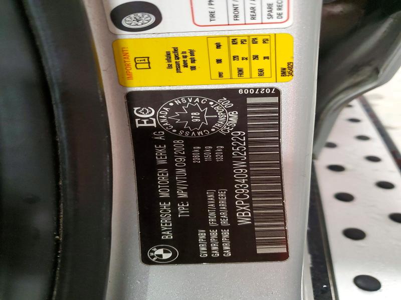 Продаж на аукціоні авто 2009 Bmw X3, vin: WBXPC93409WJ25229, номер лоту: 49186326