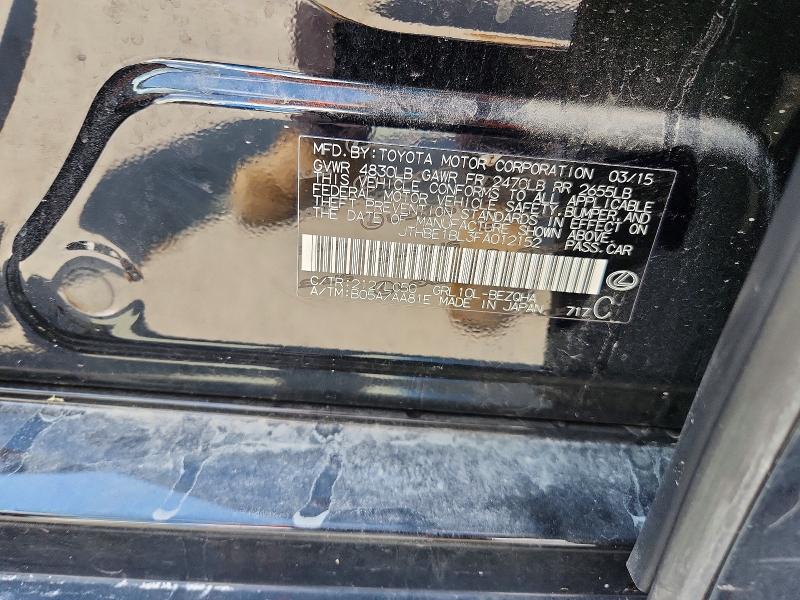 Продажа на аукционе авто 2015 Lexus Gs, vin: JTHBE1BL3FA012152, номер лота: 50728506