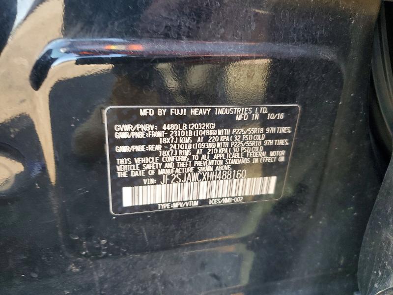 Продажа на аукционе авто 2017 Subaru Forester, vin: JF2SJAWCXHH488160, номер лота: 48459496