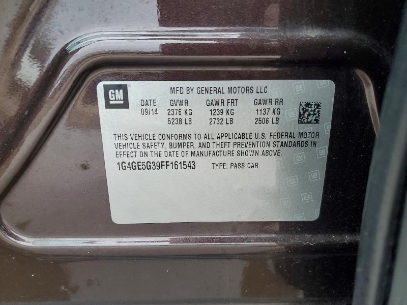 Продаж на аукціоні авто 2015 Buick Lacrosse, vin: 1G4GE5G39FF161543, номер лоту: 47392576