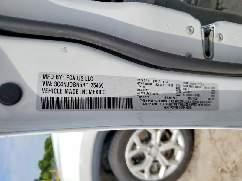 Продаж на аукціоні авто 2024 Jeep Compass, vin: 3C4NJDBN5RT135459, номер лоту: 48714126