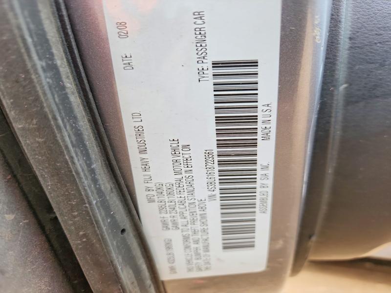 Продаж на аукціоні авто 2008 Subaru Legacy, vin: 4S3BL616187223561, номер лоту: 48650726