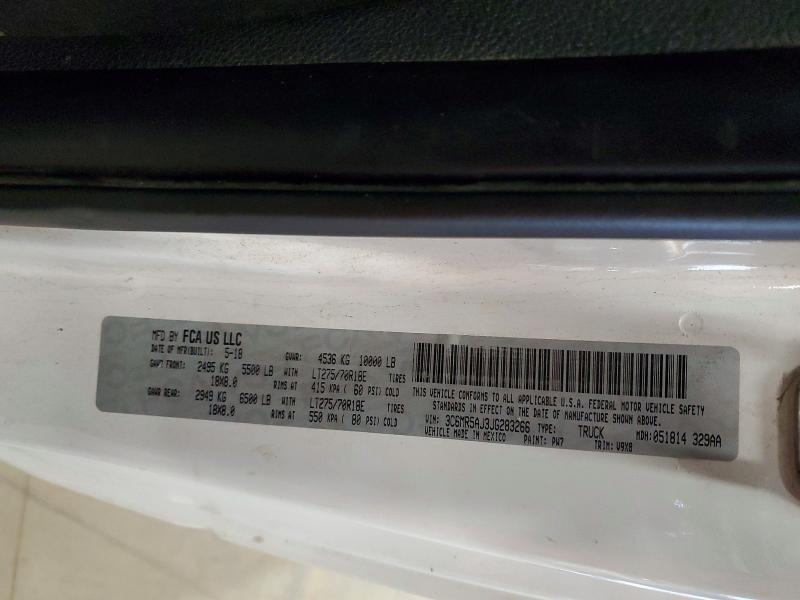 50758046 :رقم المزاد ، 3C6MR5AJ3JG283266 vin ، 2018 Ram 2500 مزاد بيع