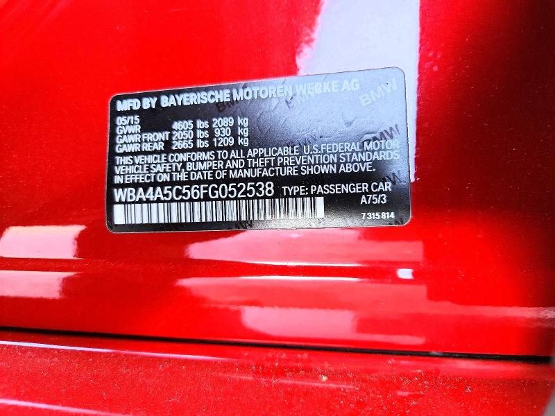 2015 Bmw 428 მანქანა იყიდება აუქციონზე, vin: WBA4A5C56FG052538, აუქციონის ნომერი: 50072686