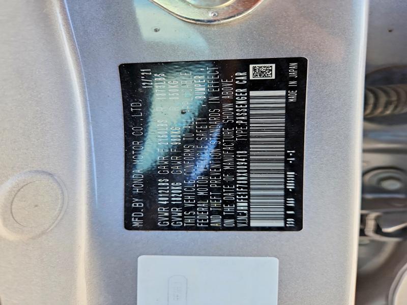 Aukcja sprzedaży 2022 Honda Civic, vin: JHMFE1F78NX009418, numer aukcji: 51463486