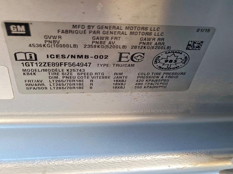 Продажа на аукционе авто 2015 Gmc Sierra, vin: 1GT12ZE89FF564947, номер лота: 51027056