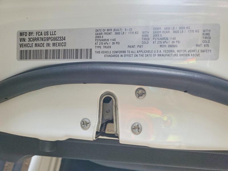 2023 Ram 1500 Classic მანქანა იყიდება აუქციონზე, vin: 3C6RR7KG9PG662334, აუქციონის ნომერი: 49023986