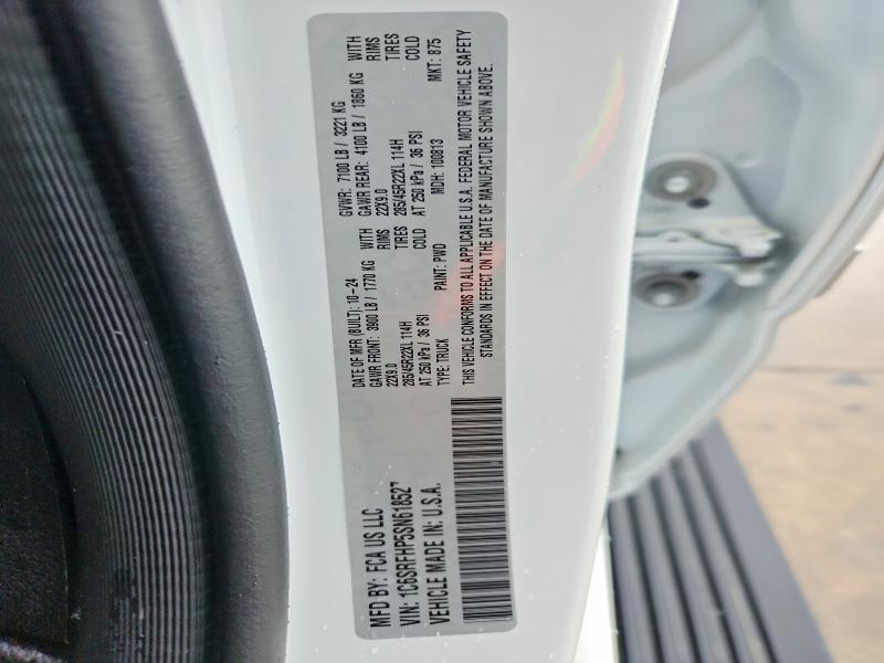 Auction sale of the 2025 Ram 1500, vin: 1C6SRFHP5SN618527, lot number: 51986186