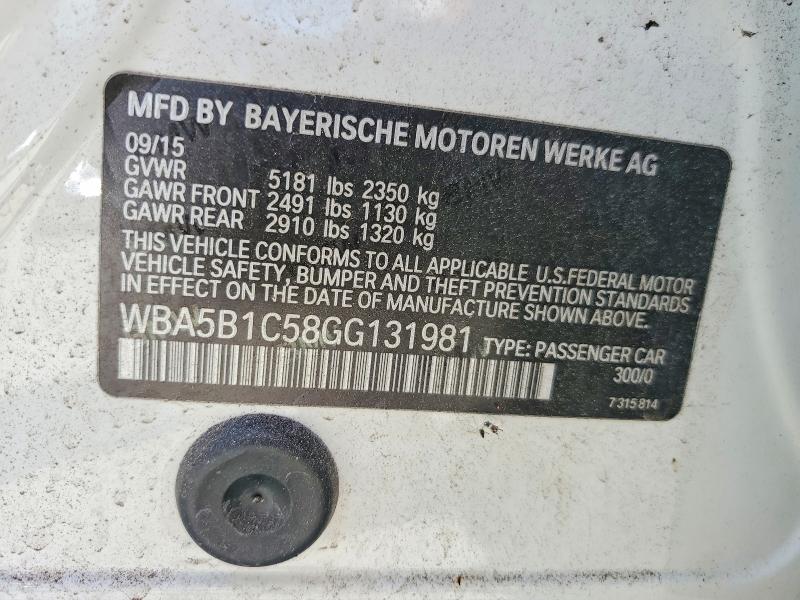 Продажа на аукционе авто 2016 Bmw 535, vin: WBA5B1C58GG131981, номер лота: 50005276