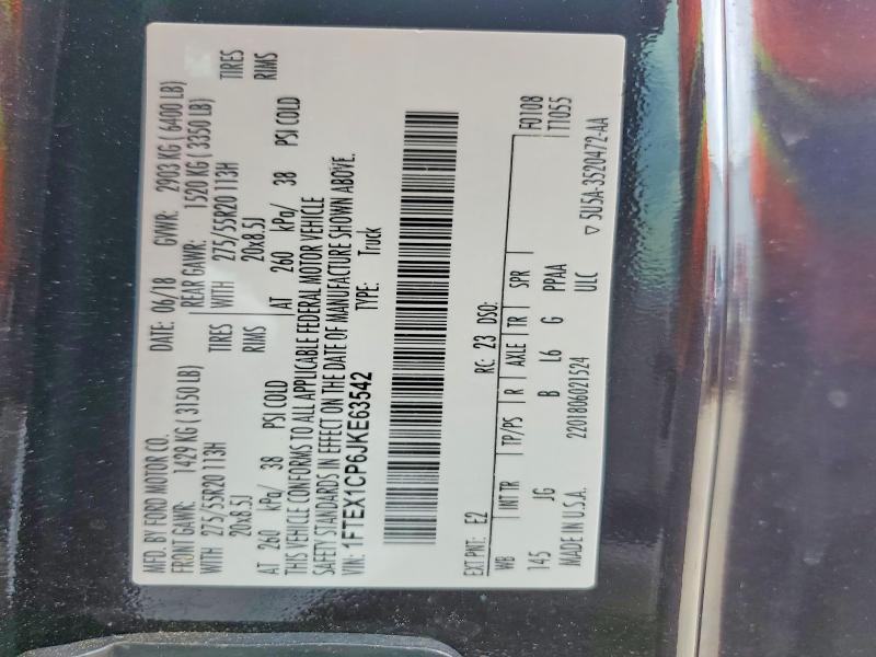 Aukcja sprzedaży 2018 Ford F150, vin: 1FTEX1CP6JKE63542, numer aukcji: 49286446