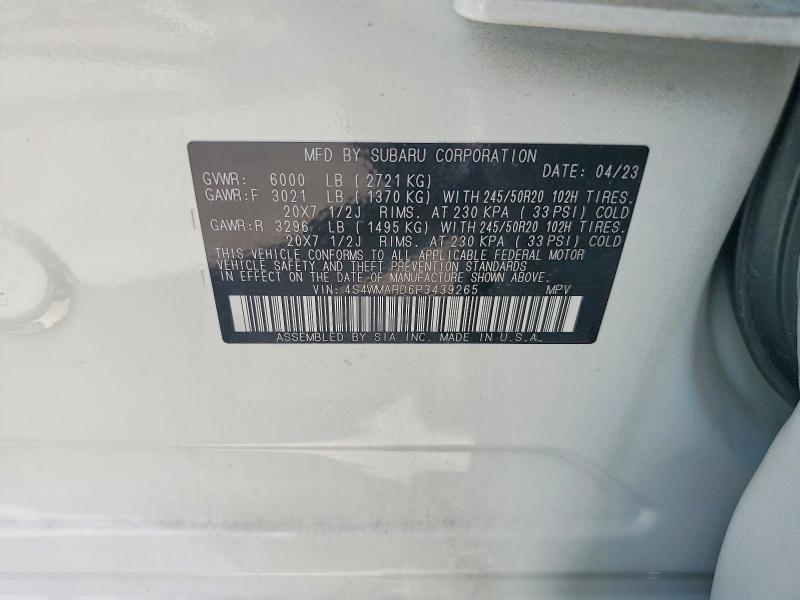 Aukcja sprzedaży 2023 Subaru Ascent, vin: 4S4WMARD6P3439265, numer aukcji: 50615566