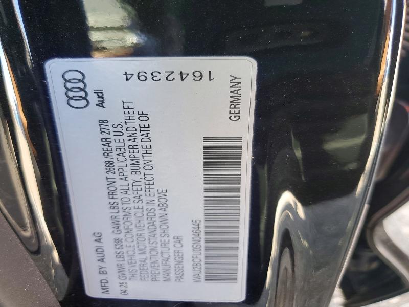 50459966 :رقم المزاد ، WAU2BCFU0SN046445 vin ، 2025 Audi A5 مزاد بيع