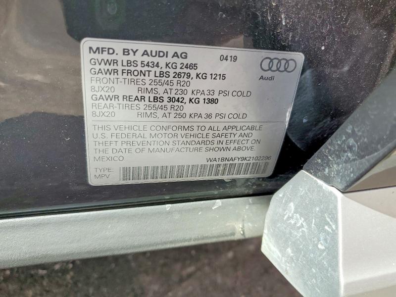 Aukcja sprzedaży 2019 Audi Q5, vin: WA1BNAFY9K2102296, numer aukcji: 49005586