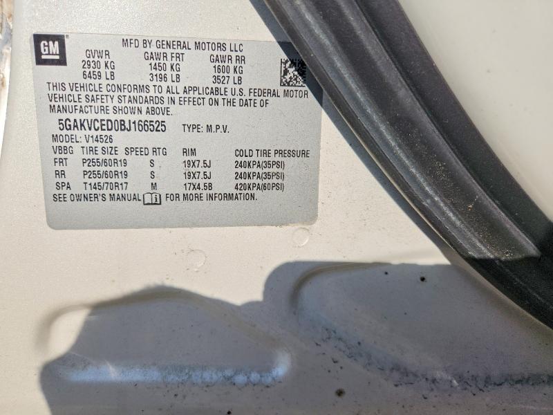 2011 Buick Enclave მანქანა იყიდება აუქციონზე, vin: 5GAKVCED0BJ166525, აუქციონის ნომერი: 51031906