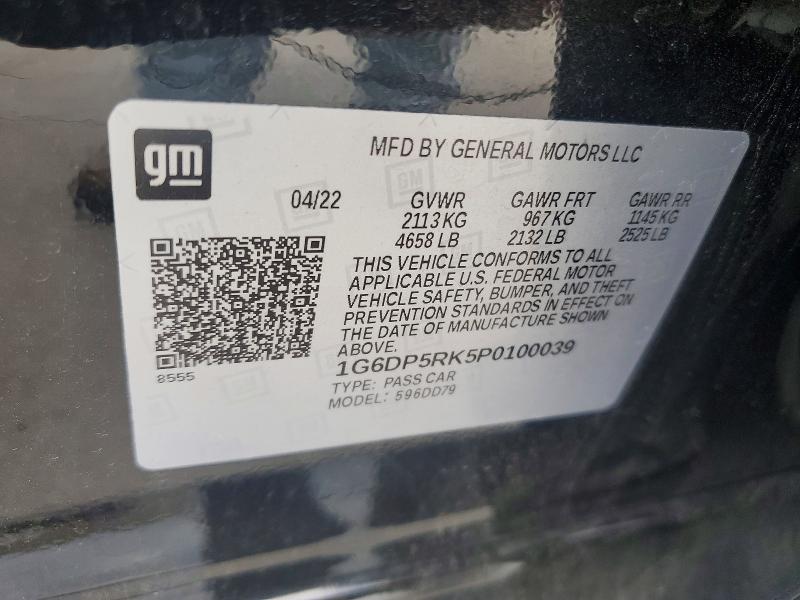 Aukcja sprzedaży 2023 Cadillac Ct5, vin: 1G6DP5RK5P0100039, numer aukcji: 50501636