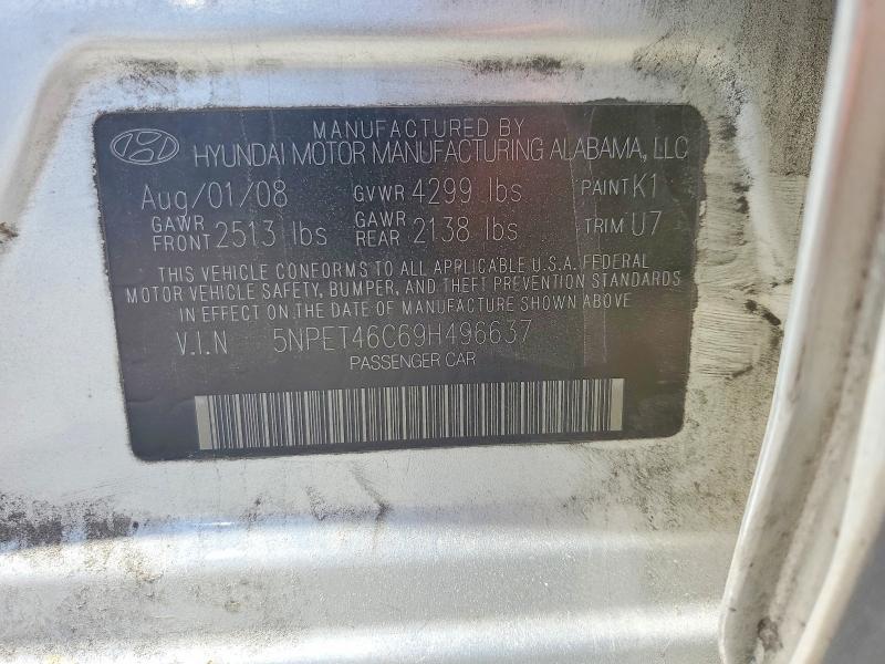 Aukcja sprzedaży 2009 Hyundai Sonata, vin: 5NPET46C69H496637, numer aukcji: 51153116