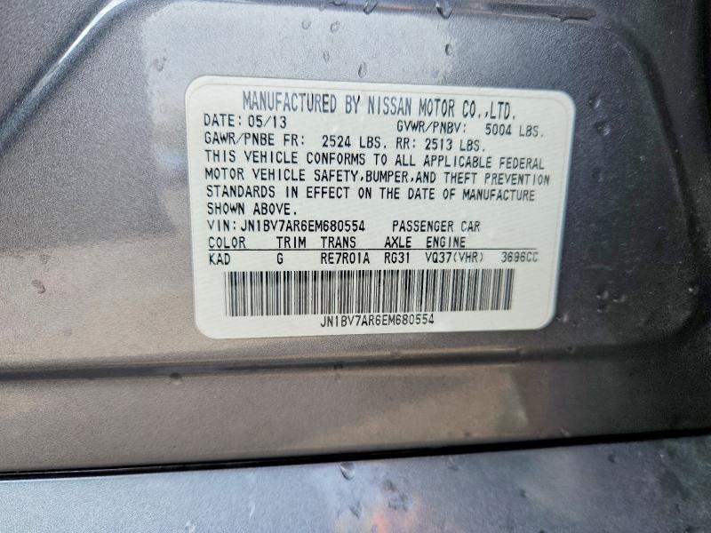 Продаж на аукціоні авто 2014 Infiniti Q50, vin: JN1BV7AR6EM680554, номер лоту: 49514466