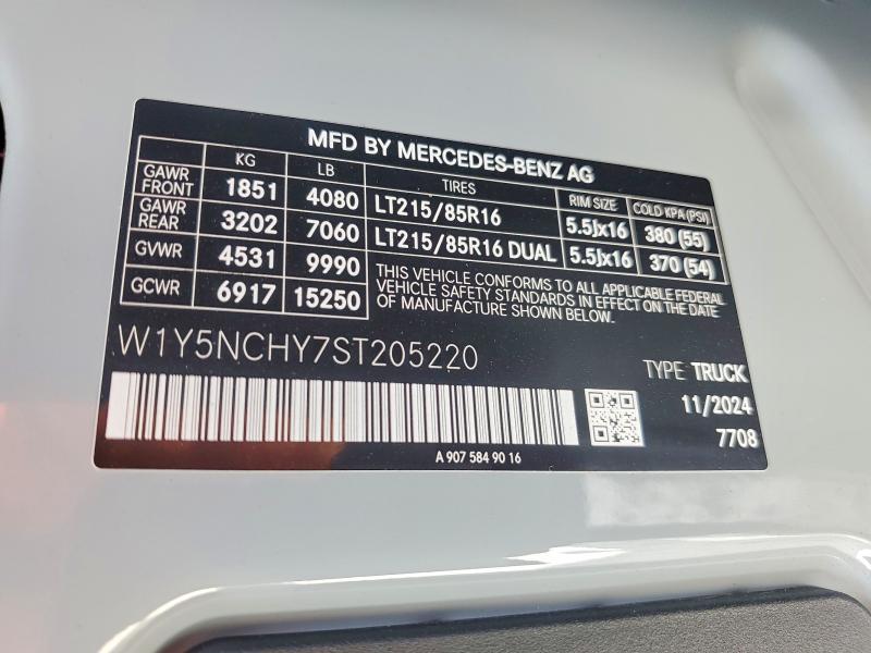 Продаж на аукціоні авто 2025 Mercedes Benz Sprinter, vin: W1Y5NCHY7ST205220, номер лоту: 51153216
