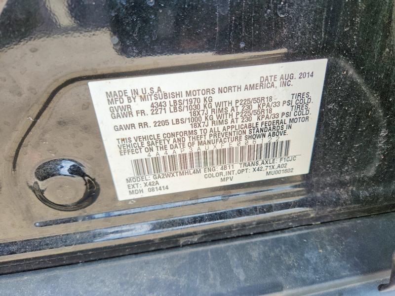 2015 Mitsubishi Outlander Sport მანქანა იყიდება აუქციონზე, vin: 4A4AP3AUXFE006122, აუქციონის ნომერი: 50084226