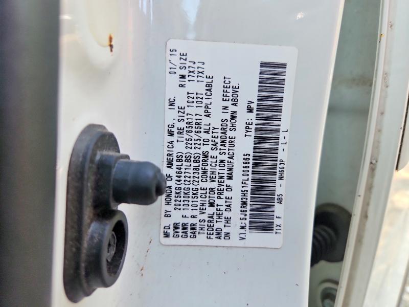 Продажа на аукционе авто 2015 Honda Cr-v, vin: 5J6RM3H51FL008865, номер лота: 49606826