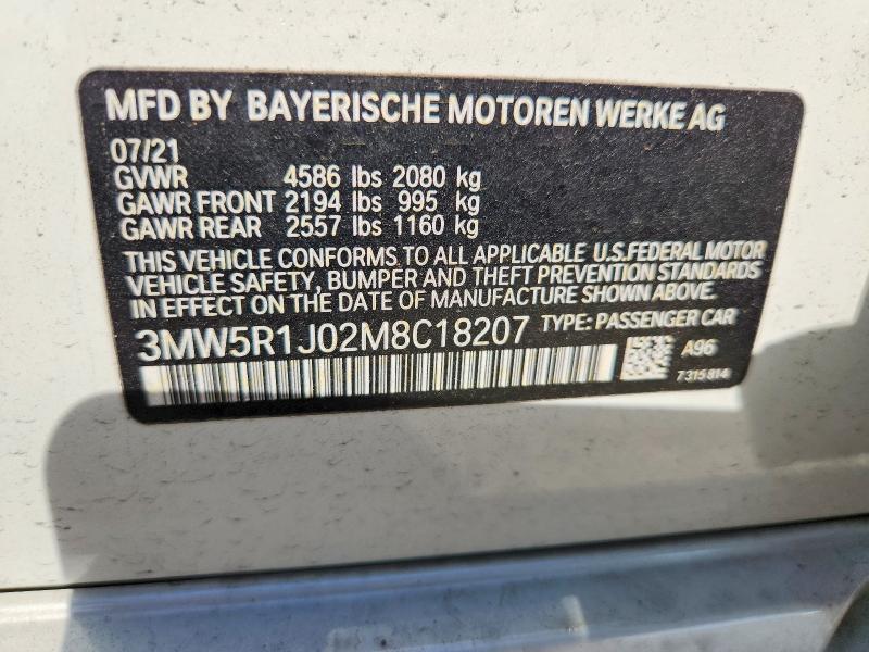Продажа на аукционе авто 2021 Bmw 330i, vin: 3MW5R1J02M8C18207, номер лота: 51968616
