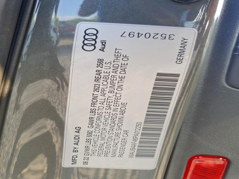 Продажа на аукционе авто 2023 Audi S4, vin: WAUB4AF46PA012250, номер лота: 49547266