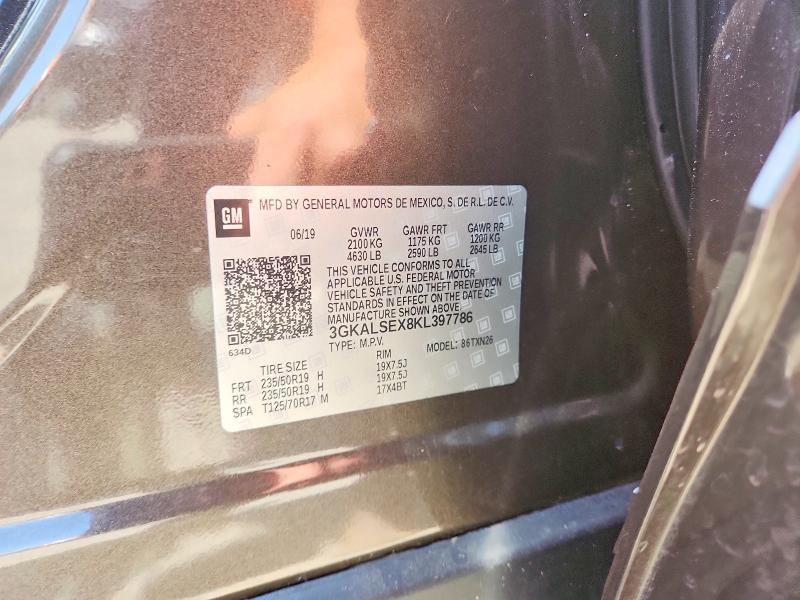 Aukcja sprzedaży 2019 Gmc Terrain, vin: 3GKALSEX8KL397786, numer aukcji: 49987726