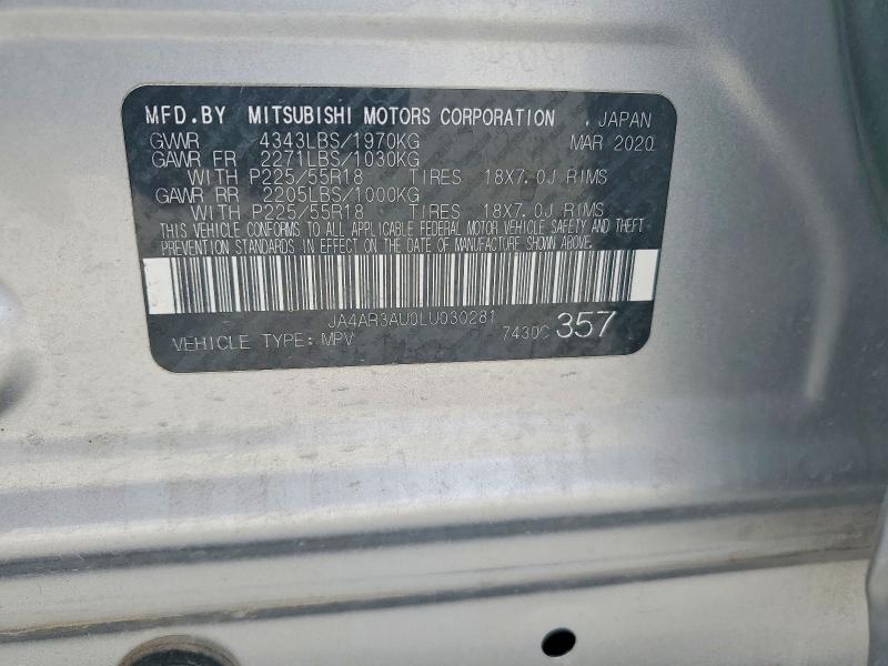 Aukcja sprzedaży 2020 Mitsubishi Outlander Sport, vin: JA4AR3AU0LU030281, numer aukcji: 51658046