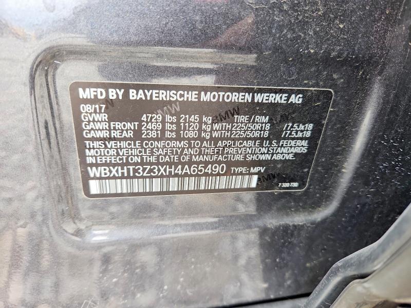 51988326 :رقم المزاد ، WBXHT3Z3XH4A65490 vin ، 2017 Bmw X1 مزاد بيع