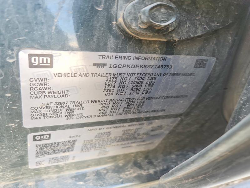 Aukcja sprzedaży 2025 Chevrolet Silverado, vin: 1GCPKDEK8SZ146753, numer aukcji: 48319776