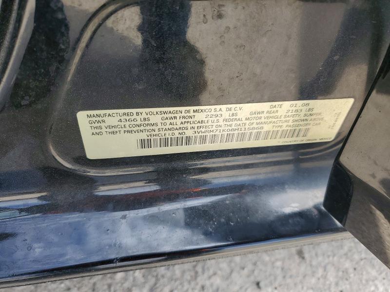 2008 Volkswagen Jetta მანქანა იყიდება აუქციონზე, vin: 3VWRM71K08M115868, აუქციონის ნომერი: 48676546